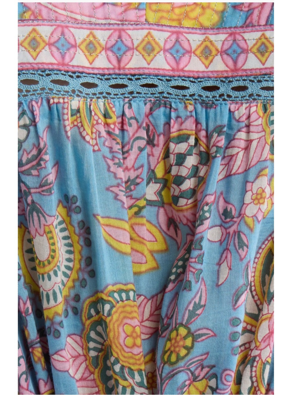 NWT Alicia Bell Kate Tiered Cotton and Silk Minidress Print Medium Dress - Picture 5 of 11